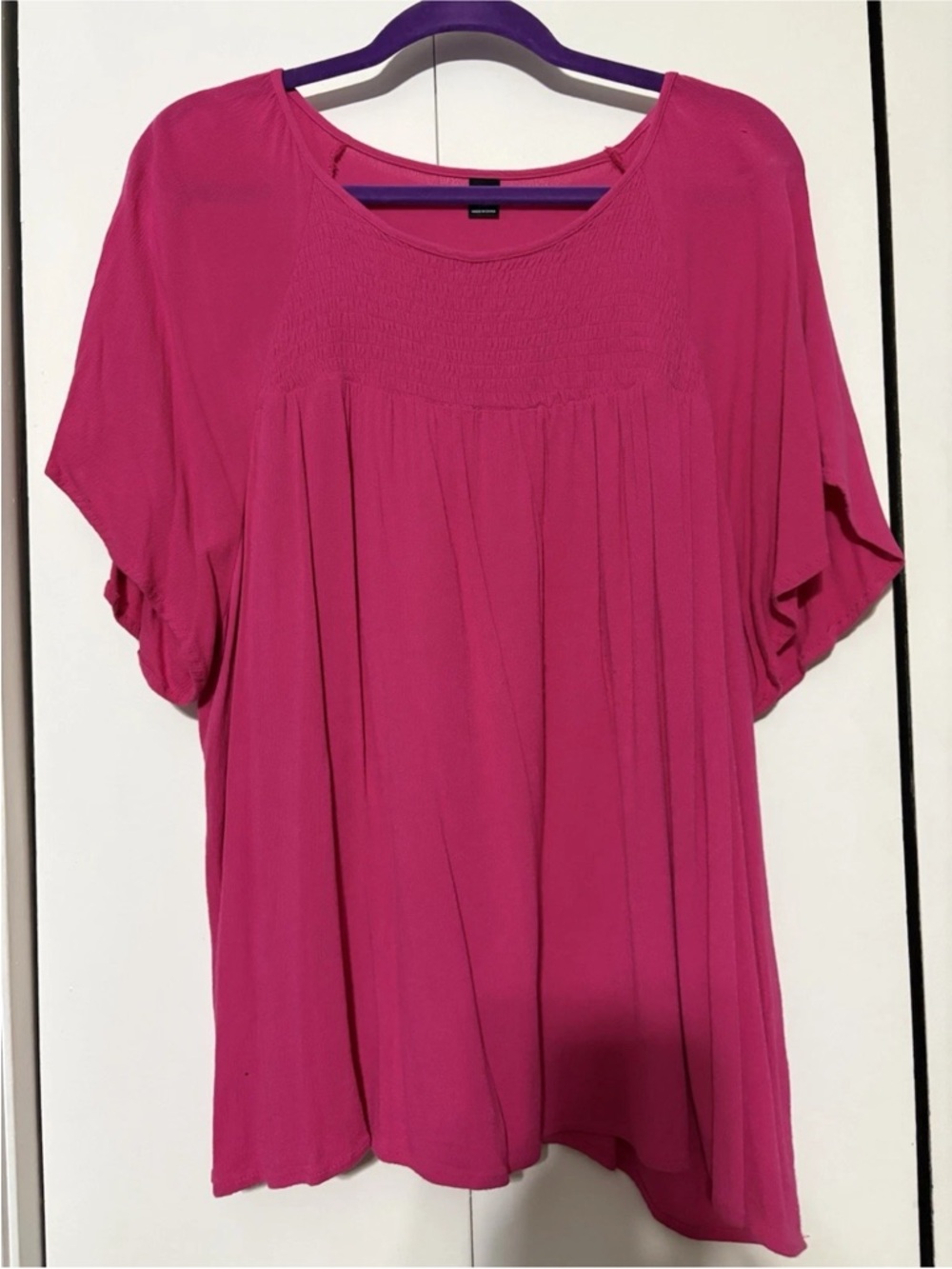 SHEIN CURVE 3X Plus Size Blouse/Top –Nice Color & Quality - Bright Pink Shirt